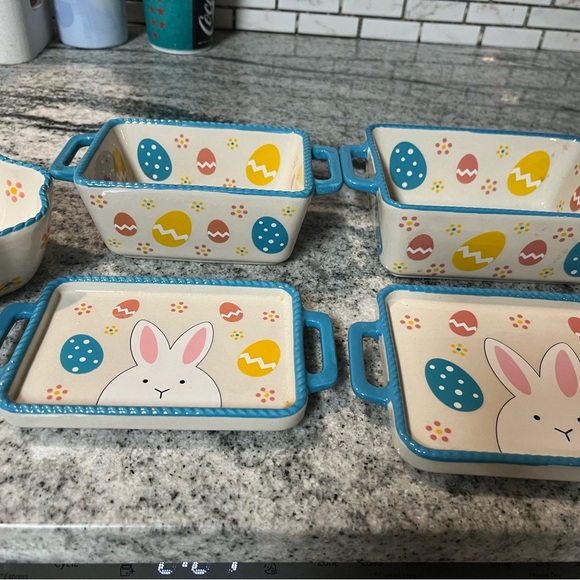Temp-Tations Other - COPY - Temptations Easter Bunny and Egg Ceramic Bakeware Set